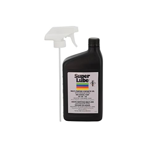 Super Lube 51600 Multi-Purpose Non-Aerosol Oil with PTFE, Trigger Sprayer, 1 quart, Translucent White Cover