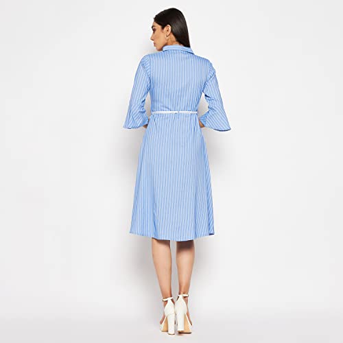 Image of CAMEY Women Striped Cotton Dress