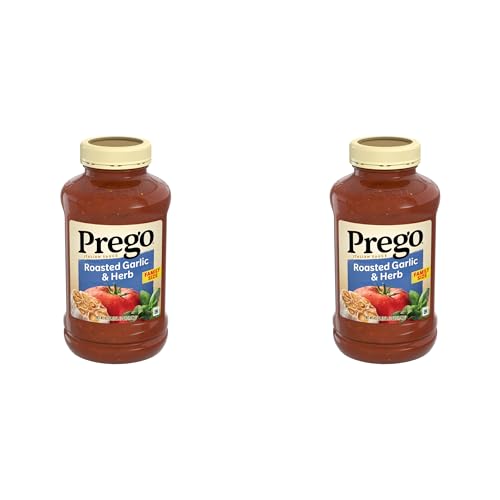 Image of Prego Roasted Garlic and Herb Pasta Sauce, 45 Oz Jar (Pack of 2)