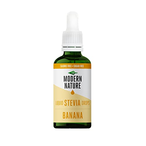 Modern Nature Banana Flavour Drops | Sugar Free Stevia Sweetener 50ml