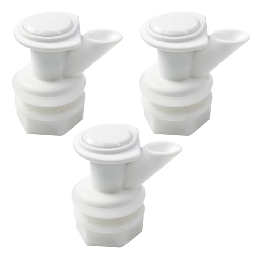 Bonsicoky Paquete de 3 espigas de agua con botón pulsador, espiga de agua de repuesto para enfriador, espiga de agua de plástico compatible con enfriadores de agua Igloo de 2 a 10 galones, sin BPA