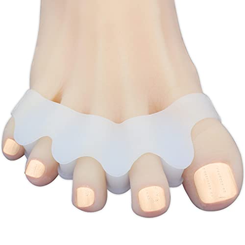 Niupiour Gel Toe Spacers for Nail Polish, Silicone Bunion Corrector for Men and Women, 6 Packs of Toe Separators for Pedicure, Toe Corrector for Hammer Toe, Overlaping Toe, Bunion and Foot Pain