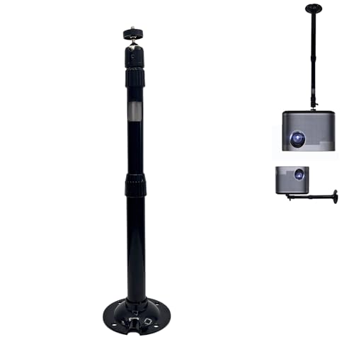 Image of NVRTTRR Extendable Projector Mount, Projector Ceiling Mount Adjustable 360° Angle, Black (11.4-16.1inch)