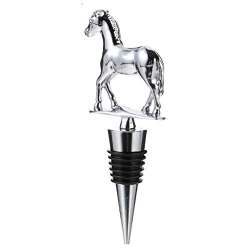 Hemoton Animal Rolha de Vinho Em Pé Em Forma de Cavalo Licor Bebidas Plugue de Garrafa Reutilizável