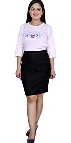 Image of Polycotton Skirt Top Set for Girls Fancy Skirt with White Top for Girls Kids