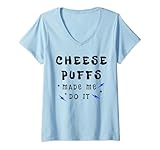 Photo Gallery donna funny saying cheese puffs made me do it sarcastico donne uomini maglietta con collo a v Photo Gallery donna funny saying cheese puffs made me do it sarcastico donne uomini maglietta con collo a v