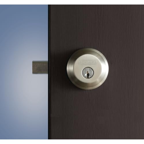 Schlage Single Cylinder Front Door Deadbolt, Satin Nickel - image 5