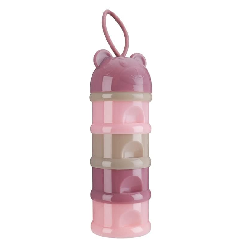 Mini Baby Plastic Best 4 Layer Milk Cute Bear Portable Baby Food Milk Powder Storage Bottle Milk and Food Container, Multicolour (4 layer)-image-10