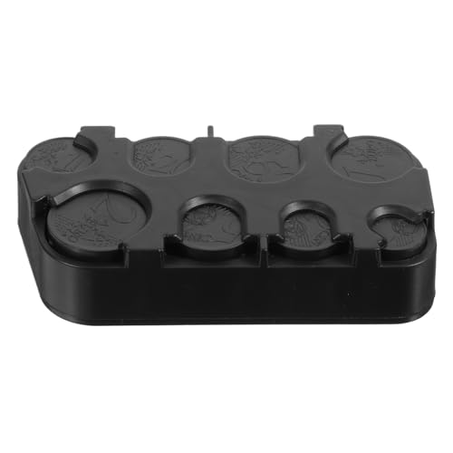 Caja plástica organizadora de monedas compacta negra miniatura 1
