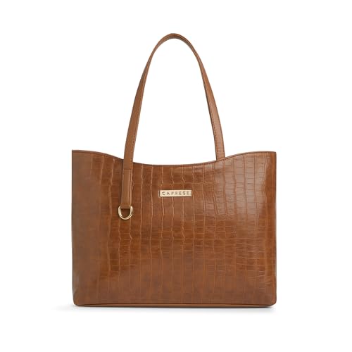 Image of Caprese Tessa Tote Medium Bag for Women | Stylish, Durable, Multi-Compartment Design for Work, Travel, Shopping | Large Capacity, Comfortable Straps, Ideal for Tab & Essentials