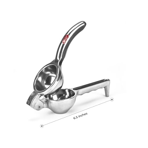 Image of Kitchen Expert - Aluminium Lemon Squeezer | Manual Lemon Crusher | Lemon Juice Extractor | Nimbu Presser | Comfortable Handle | Kitchen Tool | 1 Pc (Sliver)