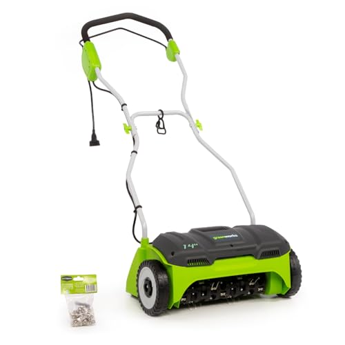 Image of Greenworks DT14B00 10 Amp 14-Inch Corded Dethatcher