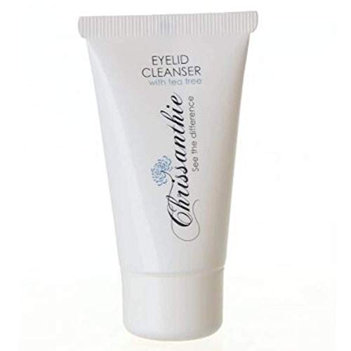 Chrissanthie Eyelid Cleanser 30ml with Tea Tree & Citrus Extracts – All-in-one eye makeup remover, eyelash extensions cleanser & face wash – Relief for scratchy, crusty & dry eyes