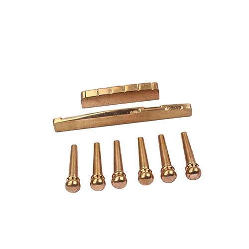 FAVOMOTO Professional Guitar Replacement Parts Nut Bridge Saddle and Guitar Pins Set for Acoustic
