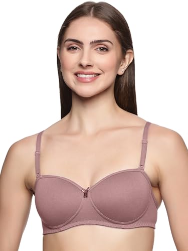 Image of Teens Lifestyle Non-Wired Padded Super Combed Cotton Strapless Bra for Women | Full Coverage, Ultra-Grip Support Band, Detachable Adjustable Transparent Straps, Seamless Design