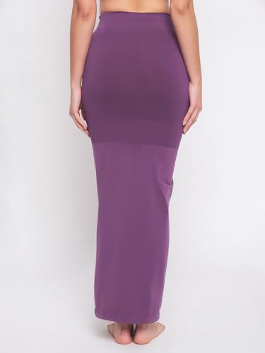 Image of Clovia Women's Petticoat Style Saree Shapewear with Drawstring /Naada (SW0048P15 Purple XL)