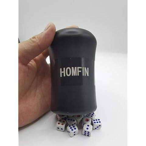 Homfin Party Dice Game Cup Set, Black Cover