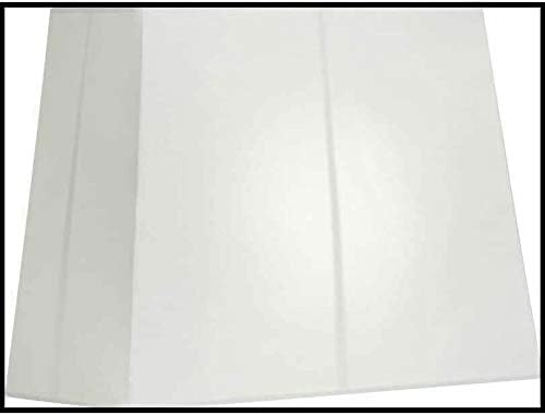Silky Rectangular Pyramid Table Lamp Shade & Floor Lamp Shade (White, 15" Rectangular Shade)