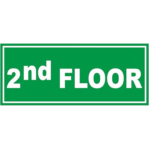 Image of ATTRACTSO - 2nd Floor Sign Self Adhesive Laminated Sticker for Home, Office, Shop, Hospital, Hotel, Theatre, Restaurant - 12 inchx5 inch inch (Green)