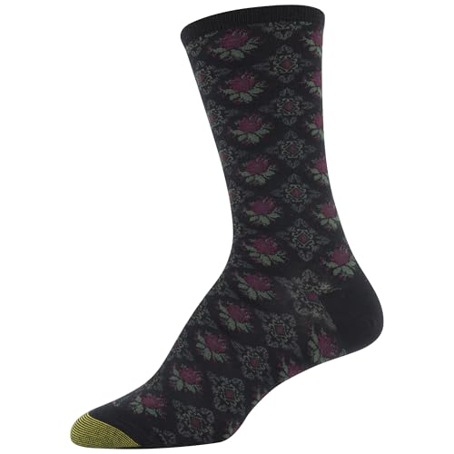 Image of GOLDTOE Women's Floral Dress Crew Socks, 3 Pairs