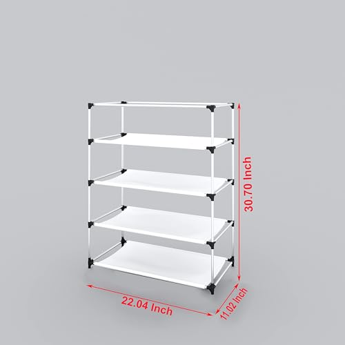 Image of Maison & Cuisine Shoe Cabinet Rack Light Weight Foldable Shelves Storage Organizer for Home (4 Layer, Maroon)