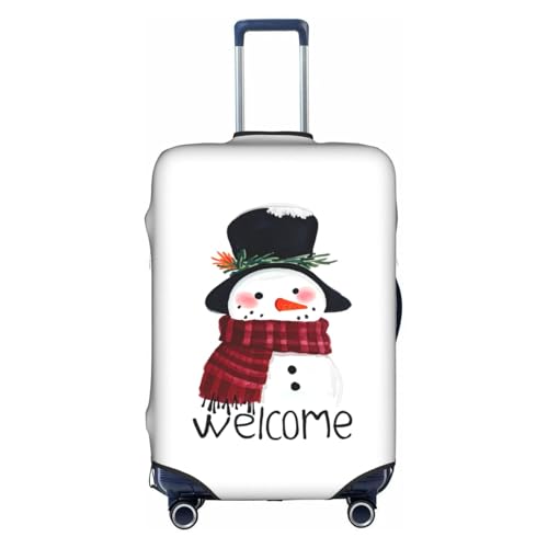 Travel Luggage Cover Merry Christmas Cute Snowman Fashion Washable Baggage Suitcase Protector Fit For Luggage Small