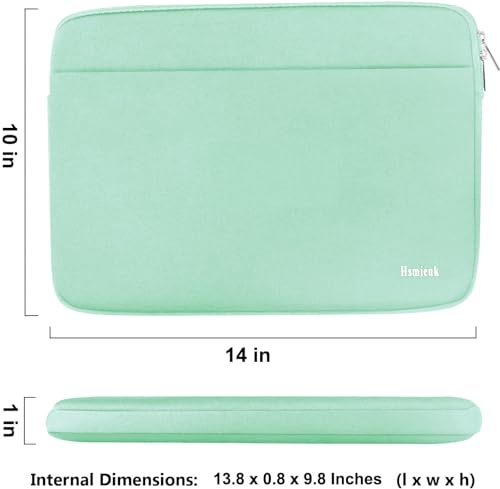 Image of Laptop Sleeve 14 inch, Shockproof Protective Notebook Cover Bag with Accessory Pocket, Durable Carrying Laptop Case Compatible for MacBook HP Lenovo Dell Asus Acer, Light Blue