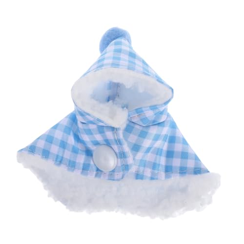 Angoily ペットの鳥のマント 冬のオウムクロラック オウムの暖かいベッド 鳥のセーター のマントの服 オカメインコ用の鳥の服 インコ服 の布 ぬいぐるみ Sky-blue