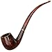Savinelli Clark's Series - Handmade Collectible Italian Briar Wood Pipe, Bent Billiard Shaping, 6mm, Polished Finish