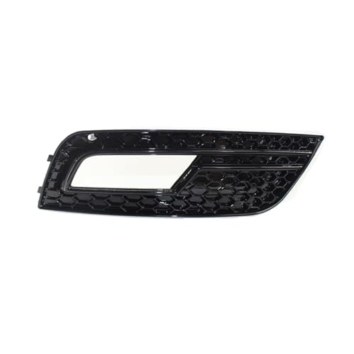 Chrome Black Car Front Bumper Fog Light Grille Cover Compatible For Audi A4 B8.5 Standard Edition 2013-2016 Fog Lamp Grill(Right black)