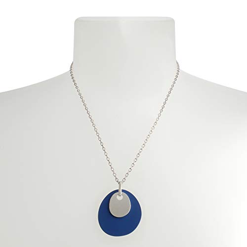 ROBERT LEE MORRIS Soho Patina Disc Pendant Necklace, Blue Patina