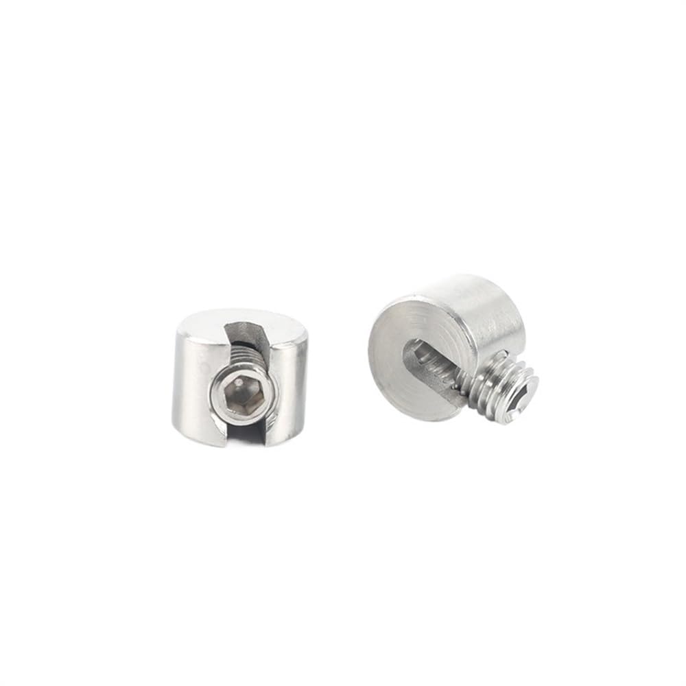 Morsetti Per Fune SGYM 10 Pezzi in Acciaio Inossidabile 316 2/3/4/5/6 Mm Morsetto for Fune Metallica con Arresto Piccolo Singolo Perno Morsetto for Fune Metallica Morsetti Per I Cavi(Misurare:5mm)