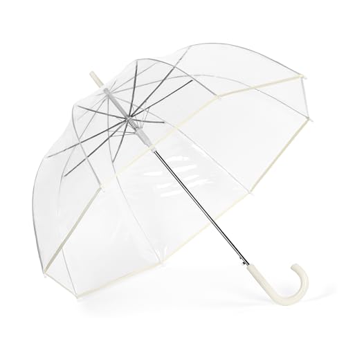 ShedRain Bubble Clear Umbrella Auto Open See-Through Rain & Windproof for Weddings Proms and Events