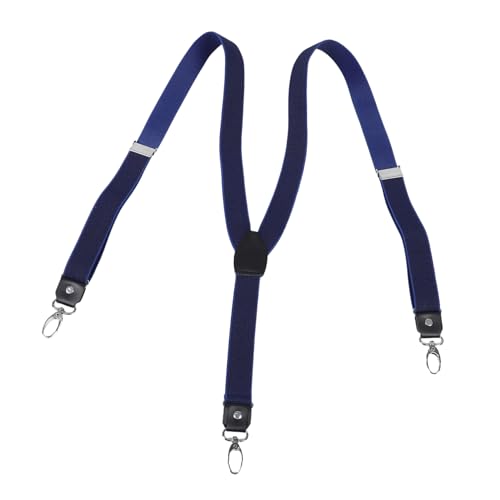 PartyKindom Adjustable Suspenders For Men: Y-back Elastic Suspenders With Heavy Duty Hooks Elastic Straps For Dress Pants Casual Wear