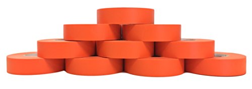 Image of TradeGear Orange 10 Pack - UL Listed Colored Electrical Tape, 60 ft x 3 /4 in, 600V, Flame Retardant, Waterproof, Rubber Adhesive - Phase Marking, Wire ID, Automotive