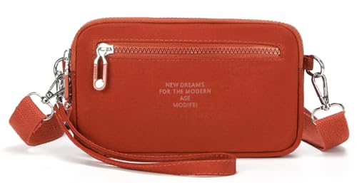 Image of JANKS Small Crossbody Bags for Women Wristlet Wallets Nylon Shoulder Bag with 4 Zipper Carry All Purse Credit Card Holder