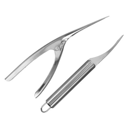 Alipis Décortiqueuse Crevettes INOX et Portable Éplucheur et Nettoyeur Double Usage pour Cuisine Quotidienne Outil Pratique pour Maison et Camping