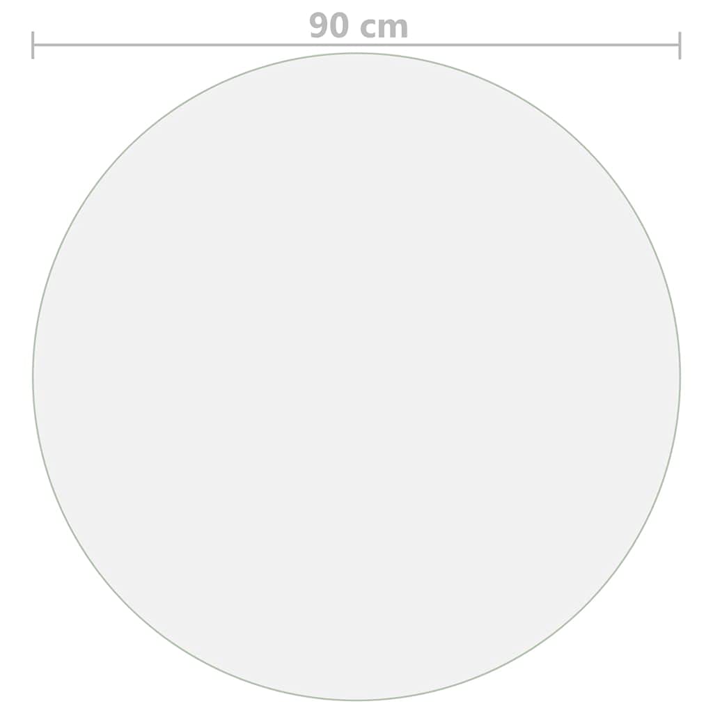 Lámina de mesa redonda transparente de 90 cm de diámetro, PVC, 1,6 mm, película protectora para comedor, oficina, terraza, muebles, suelo, duradera, impermeable, resistente a los arañazos