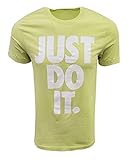 Nike Men's Just Do It Big Logo T-Shirt (Medium, Lime Green)