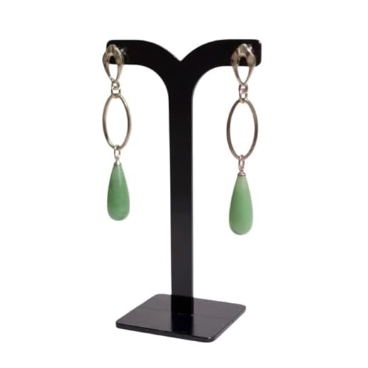 Brinco de Pedra Verde Longo Grande Bijuterias Femininas