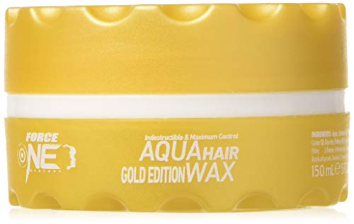 Force One Aqua Hair Wax (Raspberry) - 150mL, 5 fl oz (Gold Edition)