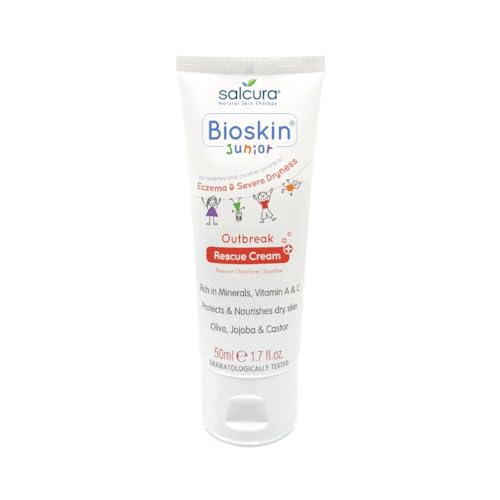 Salcura Natural Skin Therapy, Bioskin Junior Outbreak Rescue Cream, Packed With Natural Ingredients, Soothes Irritation, Nourish & Sooth Dryness & Flakiness, Supports The Skin Back To Health 50ml