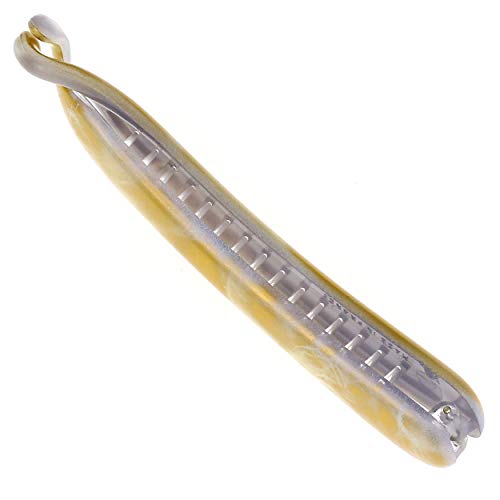 Camila Paris CP2591 3.75 inch French Banana Clip Hair Comb, Girls Ponytail Holder Interlocking Banana Clip Hair Combs, Fashion Durable and Styling Hair Accessories for Women, Made in France