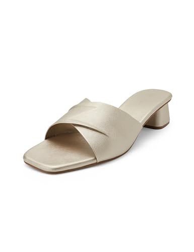 Image of Metro Women's Faux Leather Formal Block Heel Fashion Sandals