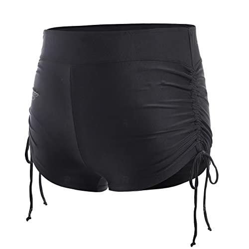 Qvkarw Maiô de duas peças para mulheres, shorts na cintura, praia, alta corrida, biquíni, nadar, plu