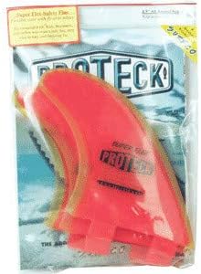 Pro Teck Super Flex 4.5" Red/Yellow FCS Fin System Includes 3 Fins