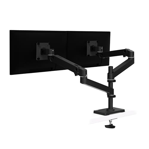 Ergotron – Upgraded LX Pro Premium Vertical Stacking Dual Monitor Arm, VESA Desk Grommet Mount –...