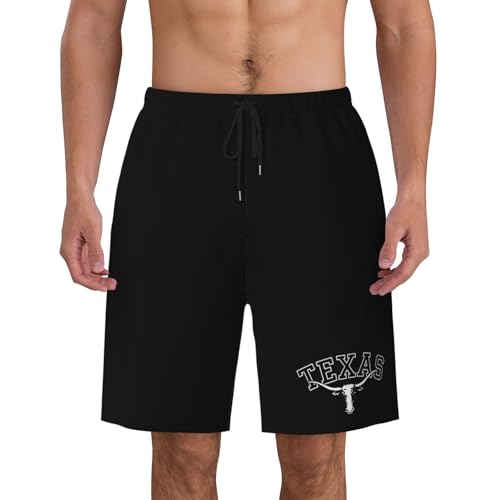 Texas Longhorn Lone Star State Texas Strong Mens Swim Trunks Quick Dry Board Shorts 7" - Hawaii Beach Swimwear3