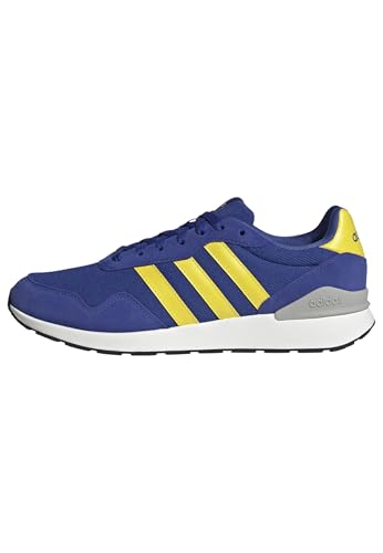 adidas Herren Run 60s 4.0 Shoes, semi Lucid Blue/Yellow/Grey Two, 43 1/3 EU