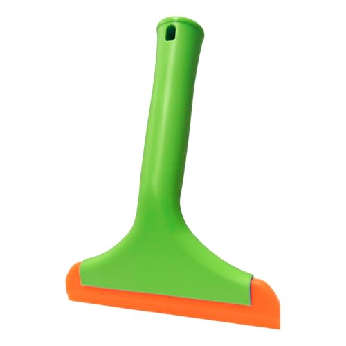 Pxobiug Small Silicone Window Squeegee, 5.9 Inch Vehicle Cleaning Scraper Water Wiper with Nonslip Handle, Portable Water Blade Squeegee for Car Windshield Window Glass Door (Green)
